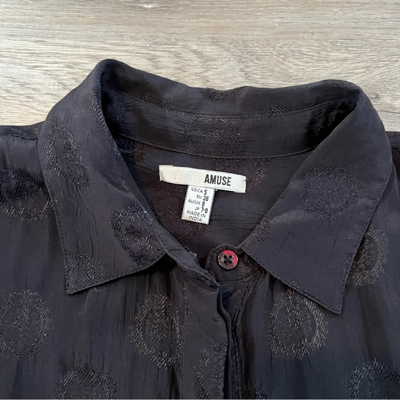 Amuse Society Black Textured Shirt - Picture 2 of 6